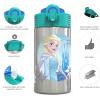 imageZak Designs 155oz Stainless Steel Kids Water Bottle with Flipup Straw Spout  BPA Free Durable Design Frozen Girl SSFrozen