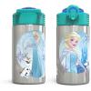 imageZak Designs 155oz Stainless Steel Kids Water Bottle with Flipup Straw Spout  BPA Free Durable Design Frozen Girl SSFrozen