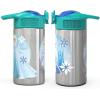 imageZak Designs 155oz Stainless Steel Kids Water Bottle with Flipup Straw Spout  BPA Free Durable Design Frozen Girl SSFrozen