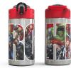 imageZak Designs 155oz Stainless Steel Kids Water Bottle with Flipup Straw Spout  BPA Free Durable Design Frozen Girl SSMarvel Universe