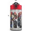 imageZak Designs 155oz Stainless Steel Kids Water Bottle with Flipup Straw Spout  BPA Free Durable Design Frozen Girl SSMarvel Universe
