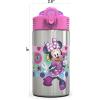 imageZak Designs 155oz Stainless Steel Kids Water Bottle with Flipup Straw Spout  BPA Free Durable Design Frozen Girl SSMinnie