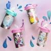 imageZak Designs 155oz Stainless Steel Kids Water Bottle with Flipup Straw Spout  BPA Free Durable Design Frozen Girl SSPeppa Pig