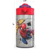 imageZak Designs 155oz Stainless Steel Kids Water Bottle with Flipup Straw Spout  BPA Free Durable Design Frozen Girl SSSpiderman