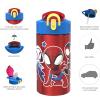 imageZak Designs 155oz Stainless Steel Kids Water Bottle with Flipup Straw Spout  BPA Free Durable Design Frozen Girl SSSpidey and His Amazing Friends