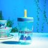 imageZak Designs 15oz Bluey Kelso Tumbler Set LeakProof ScrewOn Lid with Straw Made of Durable Plastic and Silicone Perfect Bundle for Kids 2 Count Pack of 1Baby Shark