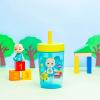 imageZak Designs 15oz Bluey Kelso Tumbler Set LeakProof ScrewOn Lid with Straw Made of Durable Plastic and Silicone Perfect Bundle for Kids 2 Count Pack of 1Cocomelon