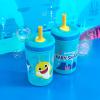 imageZak Designs 15oz Bluey Kelso Tumbler Set LeakProof ScrewOn Lid with Straw Made of Durable Plastic and Silicone Perfect Bundle for Kids 2 Count Pack of 1Baby Shark