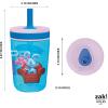 imageZak Designs 15oz Bluey Kelso Tumbler Set LeakProof ScrewOn Lid with Straw Made of Durable Plastic and Silicone Perfect Bundle for Kids 2 Count Pack of 1Blues Clues