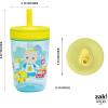imageZak Designs 15oz Bluey Kelso Tumbler Set LeakProof ScrewOn Lid with Straw Made of Durable Plastic and Silicone Perfect Bundle for Kids 2 Count Pack of 1Cocomelon