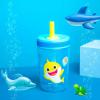 imageZak Designs 15oz Bluey Kelso Tumbler Set LeakProof ScrewOn Lid with Straw Made of Durable Plastic and Silicone Perfect Bundle for Kids 2 Count Pack of 1Baby Shark