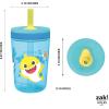 imageZak Designs 15oz Bluey Kelso Tumbler Set LeakProof ScrewOn Lid with Straw Made of Durable Plastic and Silicone Perfect Bundle for Kids 2 Count Pack of 1Baby Shark
