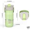imageZak Designs Harmony Disney Kid Water Bottle for Travel or At Home 14oz Stainless Steel is LeakProof and Vacuum Insulated Minnie MouseBaby Yoda Grogu