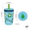 imageZak Designs Kelso Toddler Cups For Travel or At Home 15oz 2Pack Durable Plastic Sippy Cups With LeakProof Design is Perfect For Kids DinoRoar ZaksaurusCampout