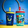 imageZak Designs Kelso Toddler Cups For Travel or At Home 15oz 2Pack Durable Plastic Sippy Cups With LeakProof Design is Perfect For Kids DinoRoar ZaksaurusSonic the Hedgehog