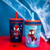 imageZak Designs Kelso Toddler Cups For Travel or At Home 15oz 2Pack Durable Plastic Sippy Cups With LeakProof Design is Perfect For Kids DinoRoar ZaksaurusSpidey and His Amazing Friends
