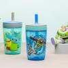 imageZak Designs Kelso Toddler Cups For Travel or At Home 15oz 2Pack Durable Plastic Sippy Cups With LeakProof Design is Perfect For Kids DinoRoar ZaksaurusToy Story 4  Woody  Buzz