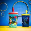 imageZak Designs Kelso Toddler Cups For Travel or At Home 15oz 2Pack Durable Plastic Sippy Cups With LeakProof Design is Perfect For Kids DinoRoar ZaksaurusSonic the Hedgehog