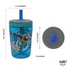 imageZak Designs Kelso Toddler Cups For Travel or At Home 15oz 2Pack Durable Plastic Sippy Cups With LeakProof Design is Perfect For Kids DinoRoar ZaksaurusToy Story 4  Woody  Buzz