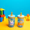 imageZak Designs Kelso Toddler Cups For Travel or At Home 15oz 2Pack Durable Plastic Sippy Cups With LeakProof Design is Perfect For Kids DinoRoar ZaksaurusBlippi