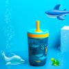 imageZak Designs Kelso Toddler Cups For Travel or At Home 15oz 2Pack Durable Plastic Sippy Cups With LeakProof Design is Perfect For Kids DinoRoar ZaksaurusUnderwater