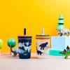 imageZak Designs Kelso Toddler Cups For Travel or At Home 15oz 2Pack Durable Plastic Sippy Cups With LeakProof Design is Perfect For Kids DinoRoar ZaksaurusDinoRoar  Zaksaurus