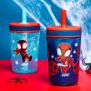 imageZak Designs Kelso Toddler Cups For Travel or At Home 15oz 2Pack Durable Plastic Sippy Cups With LeakProof Design is Perfect For Kids DinoRoar ZaksaurusSpidey and His Amazing Friends