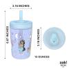 imageZak Designs Kelso Toddler Cups For Travel or At Home 15oz 2Pack Durable Plastic Sippy Cups With LeakProof Design is Perfect For Kids DinoRoar ZaksaurusPrincess