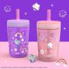 imageZak Designs Kelso Toddler Cups For Travel or At Home 15oz 2Pack Durable Plastic Sippy Cups With LeakProof Design is Perfect For Kids DinoRoar ZaksaurusGabbys Dollhouse Cakey Cat