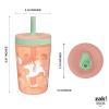 imageZak Designs Kelso Toddler Cups For Travel or At Home 15oz 2Pack Durable Plastic Sippy Cups With LeakProof Design is Perfect For Kids DinoRoar ZaksaurusUnicorn