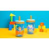imageZak Designs Kelso Toddler Cups For Travel or At Home 15oz 2Pack Durable Plastic Sippy Cups With LeakProof Design is Perfect For Kids DinoRoar ZaksaurusBlippi