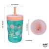 imageZak Designs Kelso Toddler Cups For Travel or At Home 15oz 2Pack Durable Plastic Sippy Cups With LeakProof Design is Perfect For Kids DinoRoar ZaksaurusShells