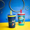 imageZak Designs Kelso Toddler Cups For Travel or At Home 15oz 2Pack Durable Plastic Sippy Cups With LeakProof Design is Perfect For Kids DinoRoar ZaksaurusSonic the Hedgehog