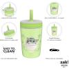 imageZak Designs Kelso Tumbler Toddler Cup For Travel or At Home 12oz Vacuum Insulated Stainless Steel Sippy Cup With LeakProof Design is Perfect For Kids Happy FruitSW Mandalorian