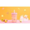 imageZak Designs Kelso Tumbler Toddler Cup For Travel or At Home 12oz Vacuum Insulated Stainless Steel Sippy Cup With LeakProof Design is Perfect For Kids Happy FruitHappy Fruit