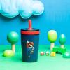imageZak Designs Kelso Tumbler Toddler Cup For Travel or At Home 12oz Vacuum Insulated Stainless Steel Sippy Cup With LeakProof Design is Perfect For Kids Happy FruitMario Movie