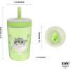 imageZak Designs Kelso Tumbler Toddler Cup For Travel or At Home 12oz Vacuum Insulated Stainless Steel Sippy Cup With LeakProof Design is Perfect For Kids Happy FruitSW Mandalorian