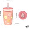 imageZak Designs Kelso Tumbler Toddler Cup For Travel or At Home 12oz Vacuum Insulated Stainless Steel Sippy Cup With LeakProof Design is Perfect For Kids Happy FruitHappy Fruit