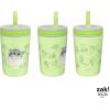 imageZak Designs Kelso Tumbler Toddler Cup For Travel or At Home 12oz Vacuum Insulated Stainless Steel Sippy Cup With LeakProof Design is Perfect For Kids Happy FruitSW Mandalorian