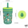 imageZak Designs Kelso Tumbler Toddler Cup For Travel or At Home 12oz Vacuum Insulated Stainless Steel Sippy Cup With LeakProof Design is Perfect For Kids Happy FruitCoComelon