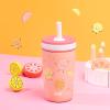 imageZak Designs Kelso Tumbler Toddler Cup For Travel or At Home 12oz Vacuum Insulated Stainless Steel Sippy Cup With LeakProof Design is Perfect For Kids Happy FruitHappy Fruit