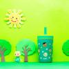imageZak Designs Kelso Tumbler Toddler Cup For Travel or At Home 12oz Vacuum Insulated Stainless Steel Sippy Cup With LeakProof Design is Perfect For Kids Happy FruitCoComelon