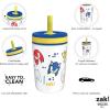 imageZak Designs Kelso Tumbler Toddler Cup For Travel or At Home 12oz Vacuum Insulated Stainless Steel Sippy Cup With LeakProof Design is Perfect For Kids Happy FruitModern Sonic