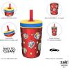 imageZak Designs Kelso Tumbler Toddler Cup For Travel or At Home 12oz Vacuum Insulated Stainless Steel Sippy Cup With LeakProof Design is Perfect For Kids Happy FruitPaw Patrol