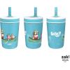 imageZak Designs Kelso Tumbler Toddler Cup For Travel or At Home 12oz Vacuum Insulated Stainless Steel Sippy Cup With LeakProof Design is Perfect For Kids Happy FruitBluey
