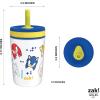 imageZak Designs Kelso Tumbler Toddler Cup For Travel or At Home 12oz Vacuum Insulated Stainless Steel Sippy Cup With LeakProof Design is Perfect For Kids Happy FruitModern Sonic