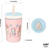 imageZak Designs Kelso Tumbler Toddler Cup For Travel or At Home 12oz Vacuum Insulated Stainless Steel Sippy Cup With LeakProof Design is Perfect For Kids Happy FruitPrincess