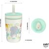 imageZak Designs Kelso Tumbler Toddler Cup For Travel or At Home 12oz Vacuum Insulated Stainless Steel Sippy Cup With LeakProof Design is Perfect For Kids Happy FruitSafari