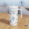 imageZak Designs Marvel Fairway Travel Tumbler for On the Go or At Home 18oz Stainless Steel with Vacuum Insulation Spillproof Silicone Straw and Carry Handle for Cold Drinks SpiderManLilo and Stitch