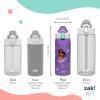 imageZak Designs Minecraft Sage Kids Water Bottle For School or Travel 19oz Stainless Steel Water Bottle With Straw Handle and LeakProof PopUp Spout Cover Steve Alex MobsPrincess Ariel  Moana  Rapunzel  Tiana